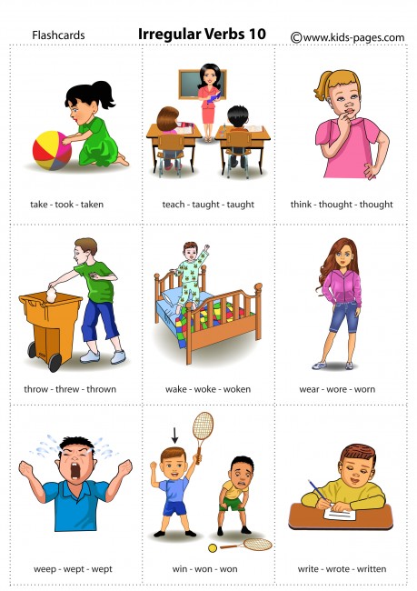 Irregular Verbs 10 flashcard